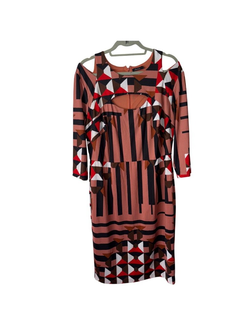 Geometric Cutout Midi Dress By Jete IX